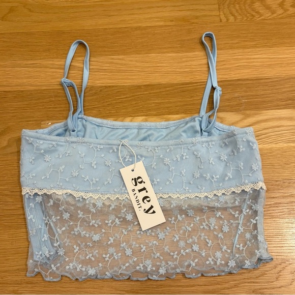 Grey Bandit Seasons Of Love Top Light Blue Size Small NWT - Picture 6 of 8